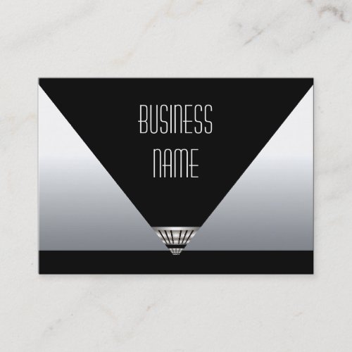 Business Card Art Deco Black Silver