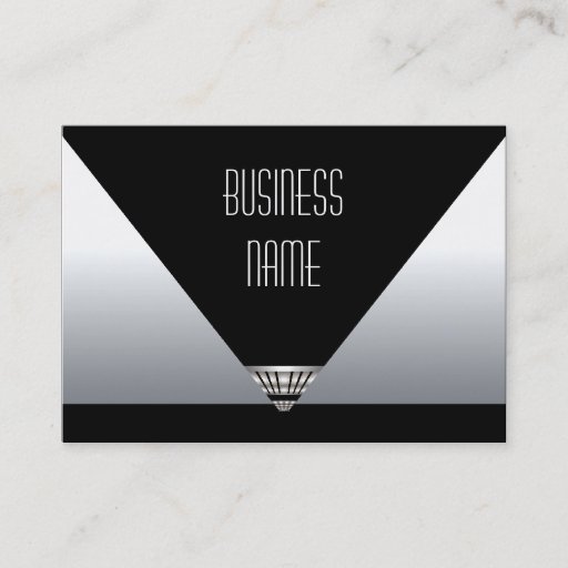 Customizable Business Card Art Deco Black Silver