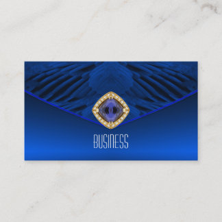 Business Card Art Deco Blue Diamond Jewel
