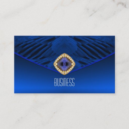 Customizable Business Card Art Deco Blue Diamond Jewel