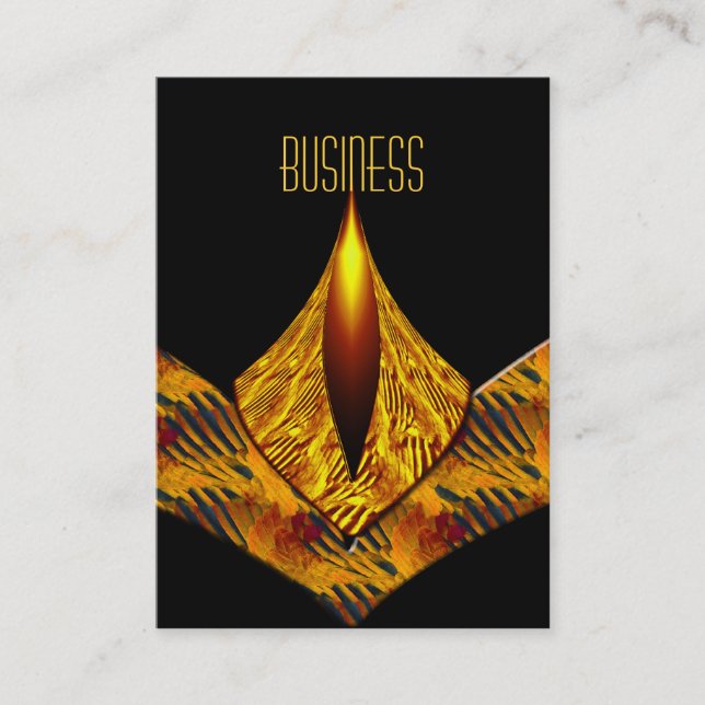 Business Card Art Deco Yellow (Front)