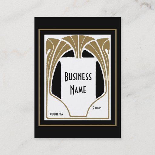 Customizable Business Card Art Nouveau Deco Elegant