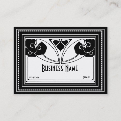 Business Card Art Nouveau Deco Elegant
