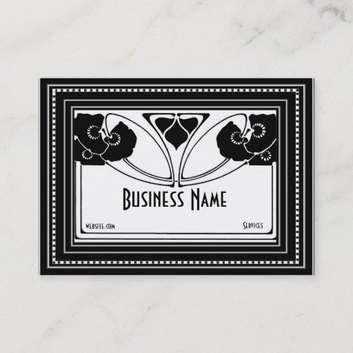 Customizable Business Card Art Nouveau Deco Elegant