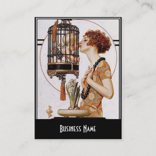 Customizable Business Card Art Nouveau Deco Elegant
