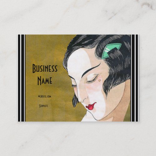 Business Card Art Nouveau Deco Fashion Elegant Business Card Template