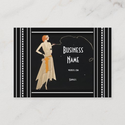 Customizable Business Card Art Nouveau Deco Fashion Elegant