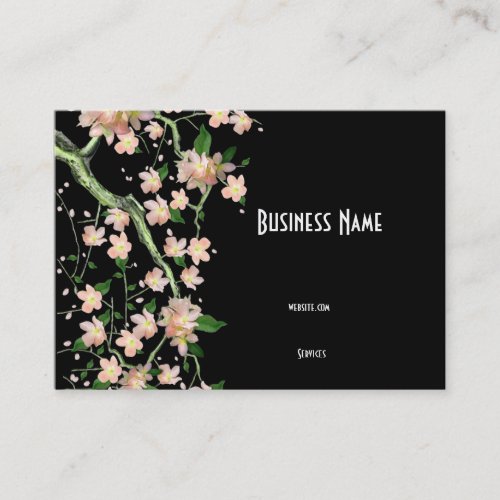 Business Card Asian Japanese Peach Blossom