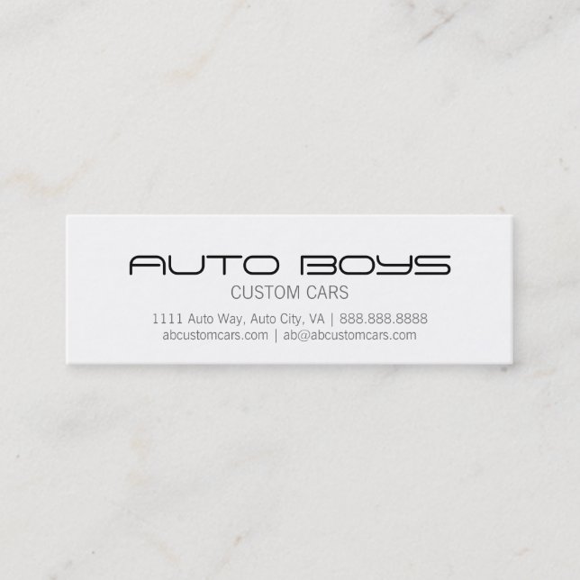 Business Card - Auto Silhouette (Front)