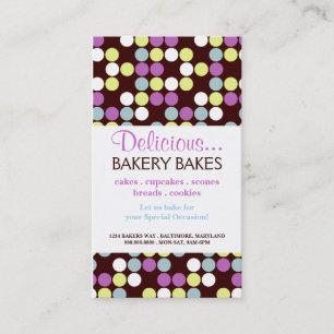 Business Card   Bakery Dots  dots2pur