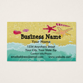 Beach Scene Business Cards &amp; Templates | Zazzle