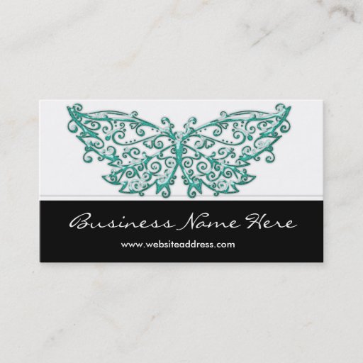 Customizable Business Card :: Beautiful Turquoise Butterfly
