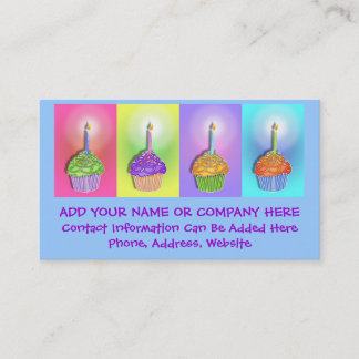 Business Card - Birthday Cupcakes