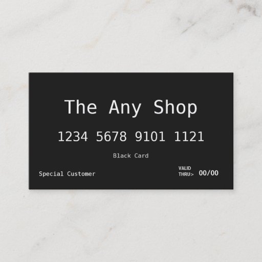 Customizable Business Card | Black Card