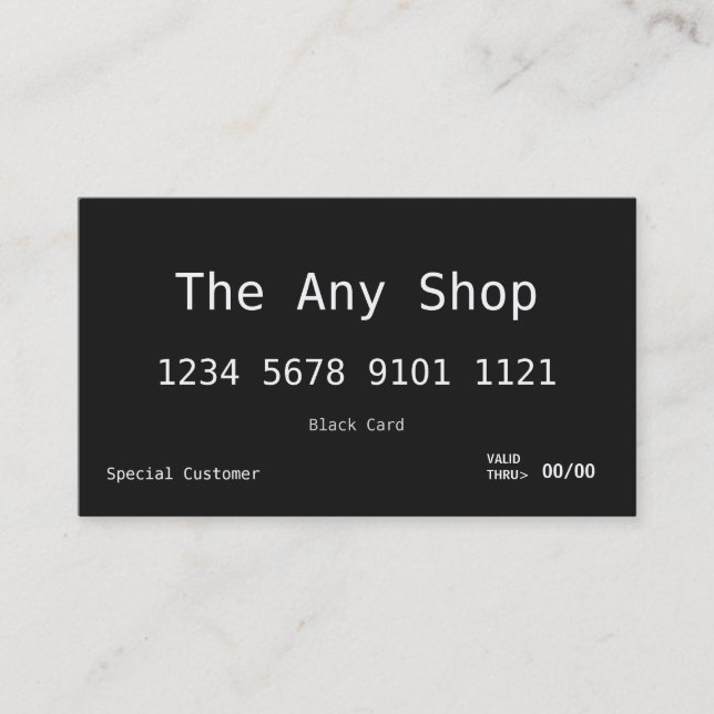 Business Card | Black Card (Front)