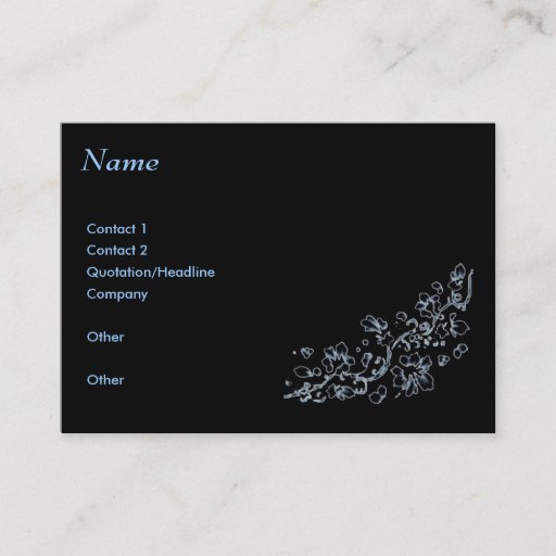 Customizable Business card, Black , ethereal