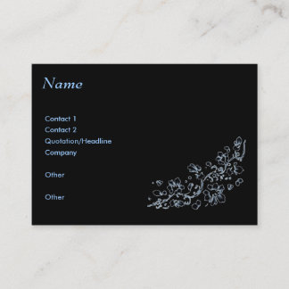 Business card, Black , ethereal Card