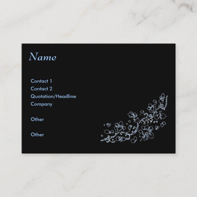 Business card, Black , ethereal Card (Front)