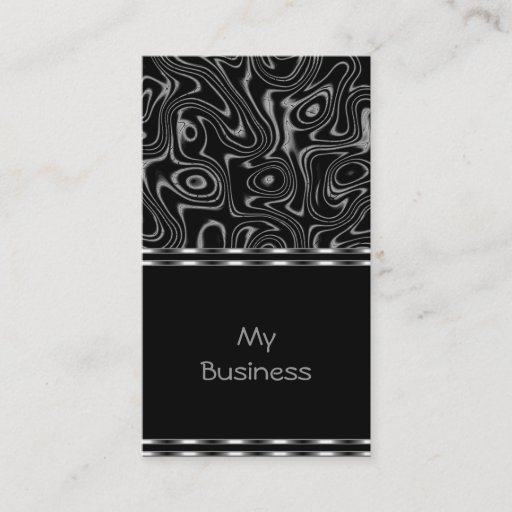 Customizable Business Card Black Faux Silk