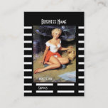 Business Card Black Pin Up Girl Vintage Retro at Zazzle