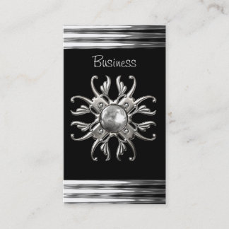 Business Card Black Silver