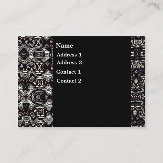 Business Card Black Silver Metal (Front)