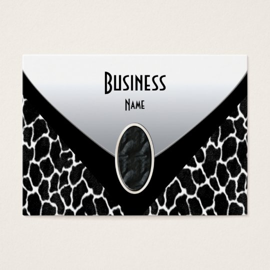 Business Card Black White Cow Purse