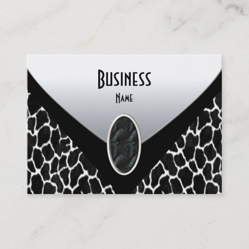 Customizable Business Card Black White Cow Purse