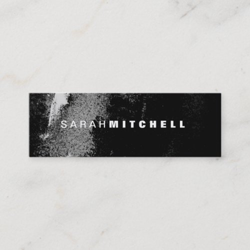 Business Card - Black &amp; White Grunge Monogram