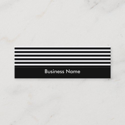 Business Card Black &amp; White Stripes Skinny
