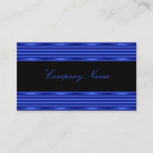 Business Card Black with Cobalt Blue Metal