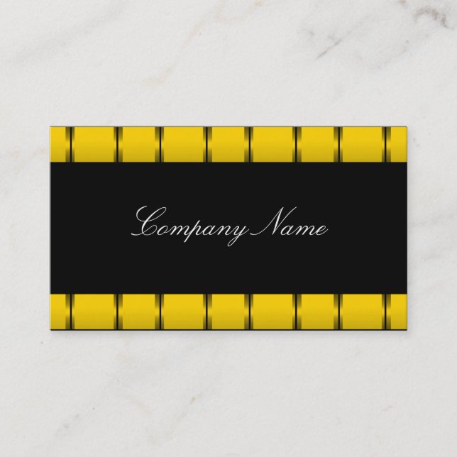 Business Card Black Yellow Metal (Front)