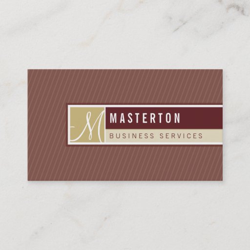 Customizable BUSINESS CARD :: blocked monogram 5