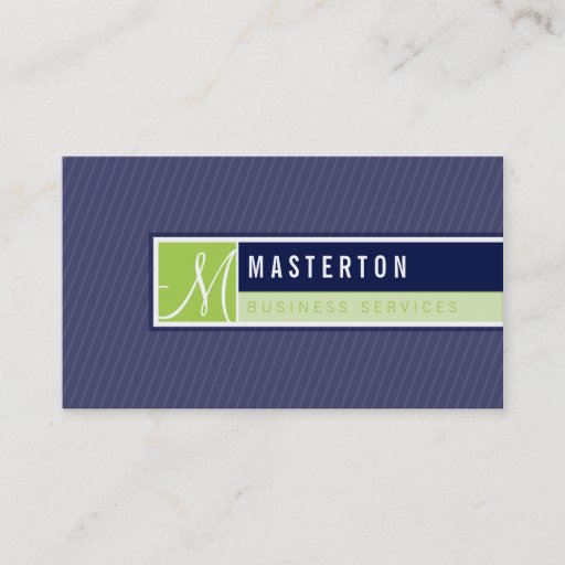 Customizable BUSINESS CARD :: blocked monogram 6