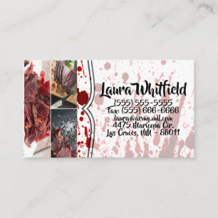 Business Card Blood Splatter Vampire Gothic