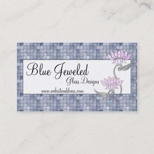 Customizable Business Card :: Blue Glass &amp; Jeweled