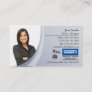 Business Card: Blue Photo Business Card