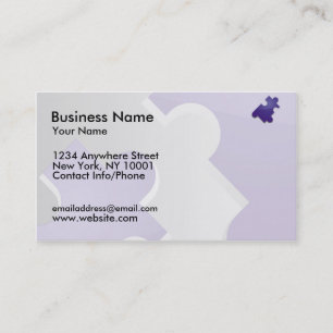 Business Card Blue Puzzle Piece Logo