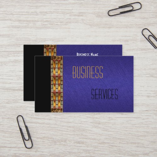 Business Card Blue Sandpaper Black