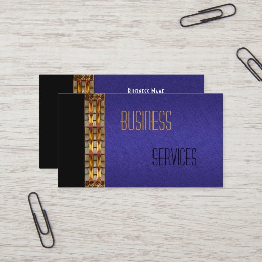 Customizable Business Card Blue Sandpaper Black