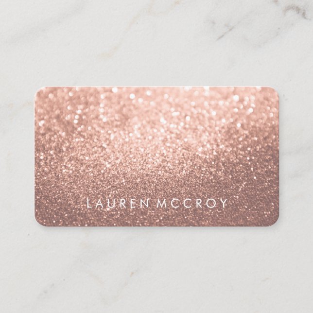 Business Card - Blush Glitter Biz (Front)