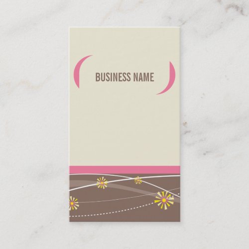 BUSINESS CARD bold bright bracket cream mocha pink