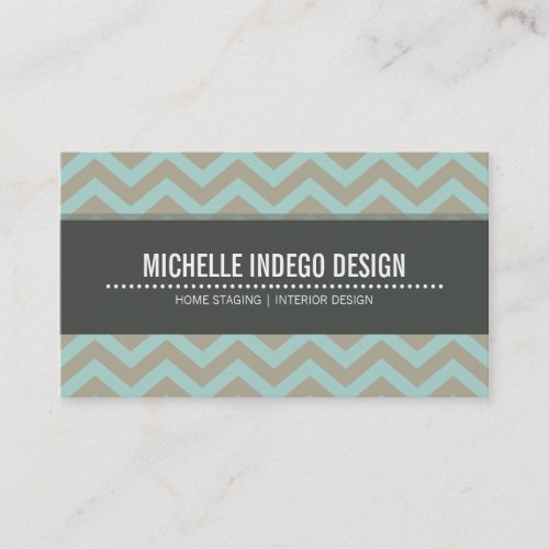 BUSINESS CARD bold bright chevron pattern