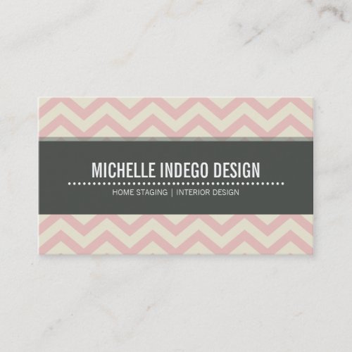 BUSINESS CARD bold bright chevron pattern