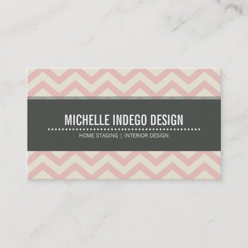 Customizable BUSINESS CARD bold bright chevron pattern