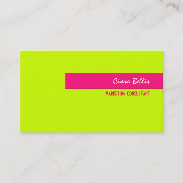 Business Card, bold {customizable background} Business Card (Front)