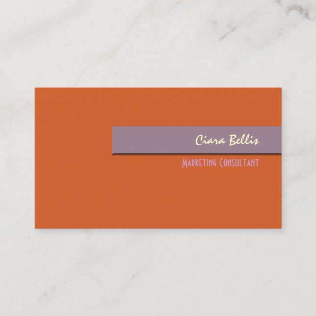 Business Card, bold {customizable background} Card (Front)