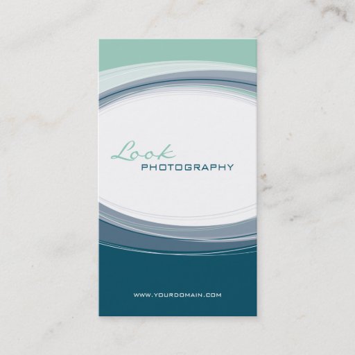 Customizable BUSINESS CARD bold modern curve mint green