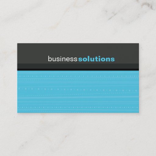 Customizable BUSINESS CARD bold modern linear aqua blue grey