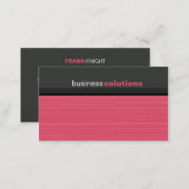 BUSINESS CARD bold modern linear coral pink grey (Front/Back)